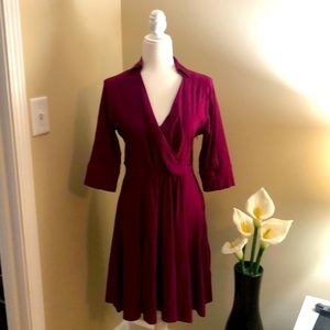 Burgundy Collard Dress